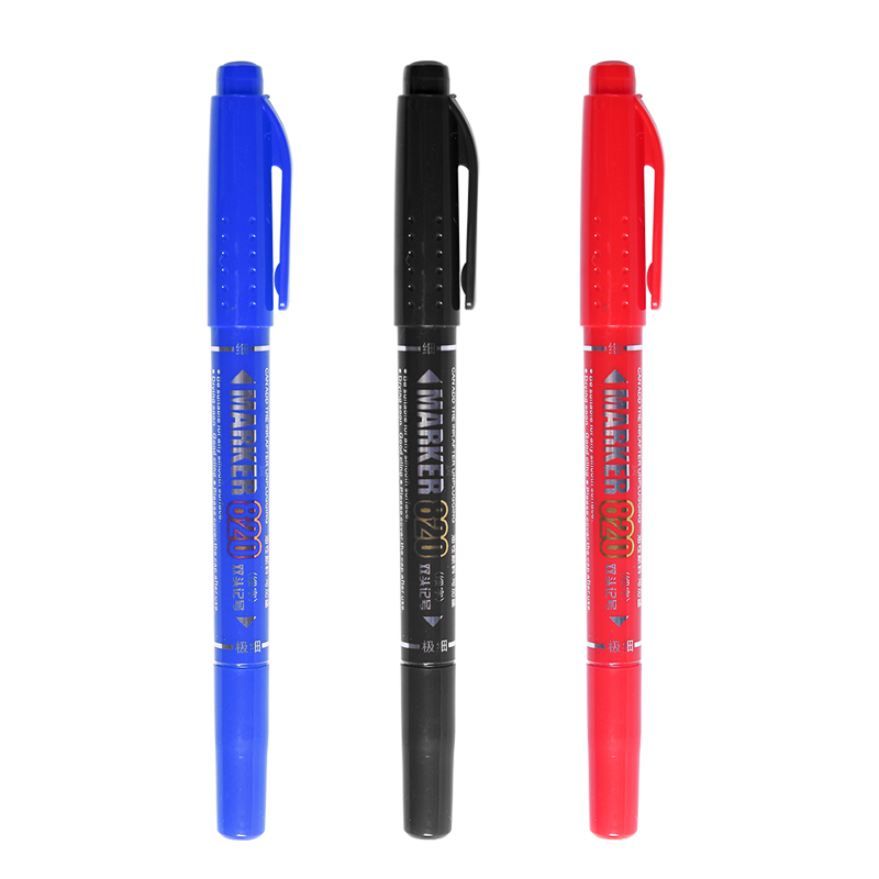 Correction Pen Fine - 듀얼 사이드 마커 펜, 블랙 펠트