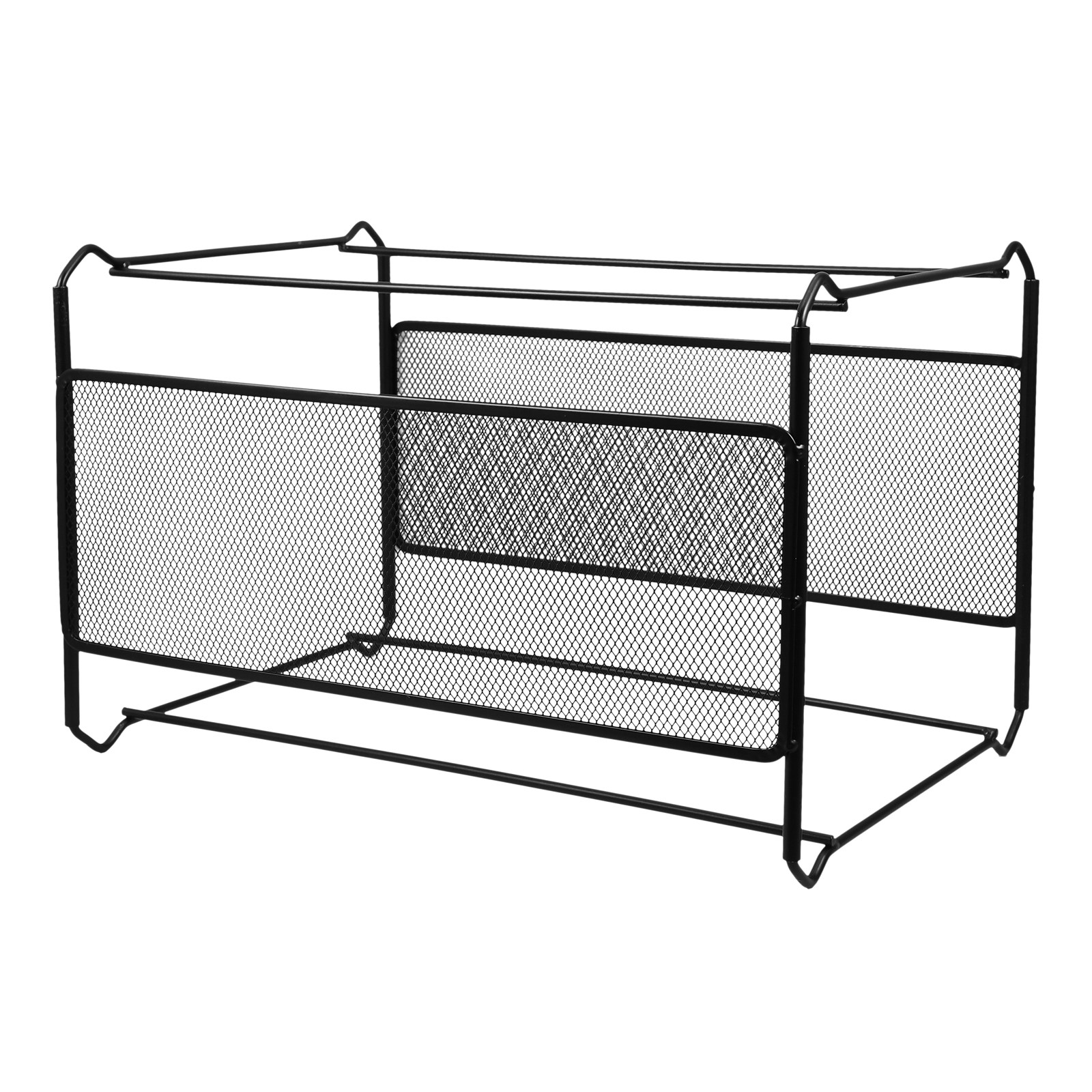 Magazine Holder Rack - 철망 파일 정리대, 책상용 책 정리함,