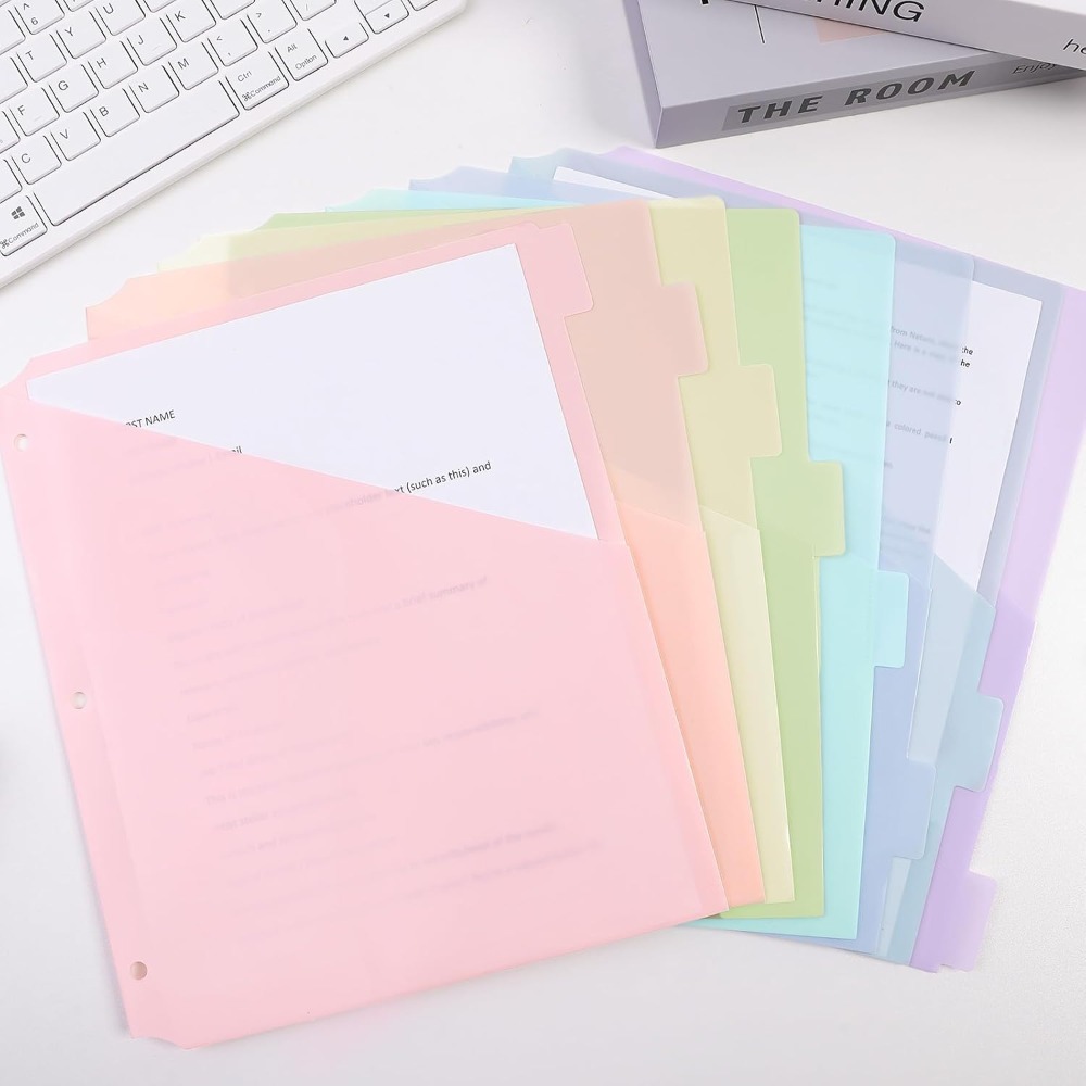 A4 파스텔 색상 바인더 디바이더 8개, 3링 바인더  - Tab Divider A4 리뷰 및 가격