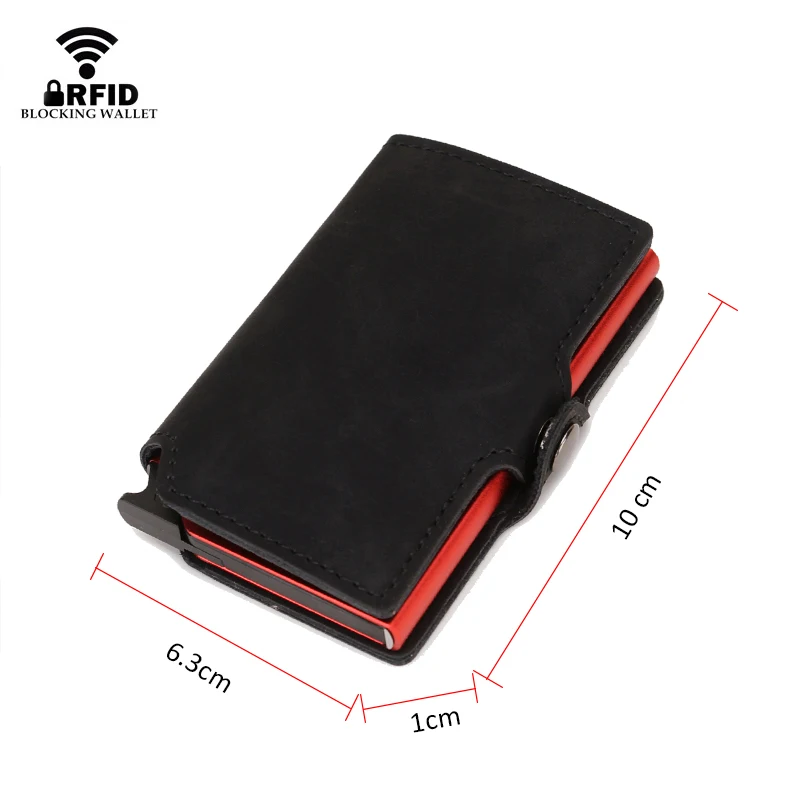 슬림 명함 지갑 남성용 금속 RFID 스마트 지갑 삼단 - Index Card Holder 리뷰 및 가격
