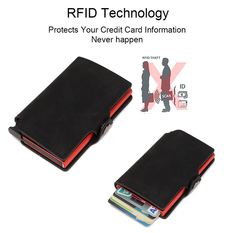 슬림 명함 지갑 남성용 금속 RFID 스마트 지갑 삼단 - Index Card Holder 리뷰 및 가격