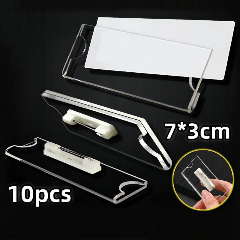 투명 안전핀 클립 브로치, 범용 ID 배지 홀더, 재사 - Index Card Holder 리뷰 및 가격