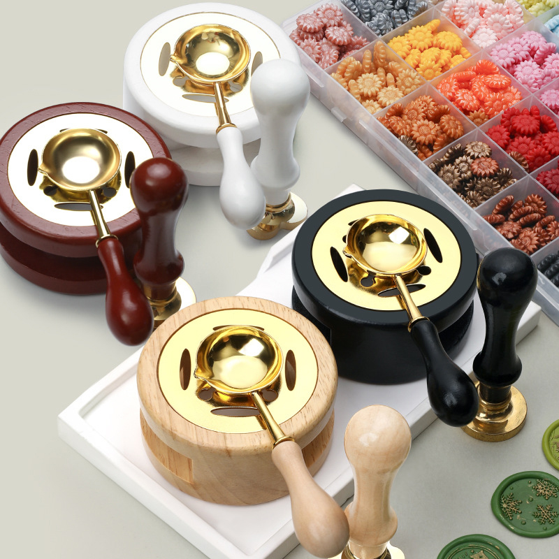3개입 왁스 씰 스탬프 세트, 래커 용광로, 원목 스토 - Wax Seal Stamp Set 리뷰 및 가격