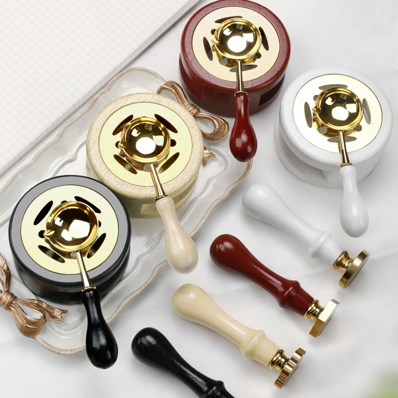3개입 왁스 씰 스탬프 세트, 래커 용광로, 원목 스토 - Wax Seal Stamp Set 리뷰 및 가격