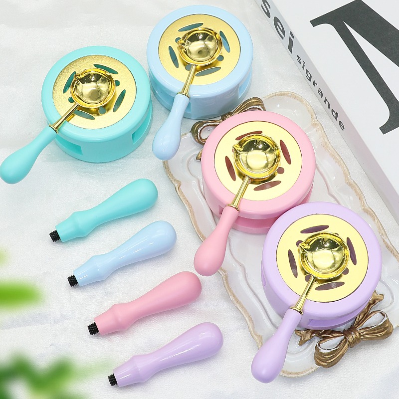 왁스 씰 용해기 키트, 나무로 된 용해 스토브와 다채로 - Wax Seal Stamp Set 리뷰 및 가격
